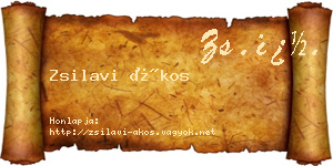 Zsilavi Ákos névjegykártya